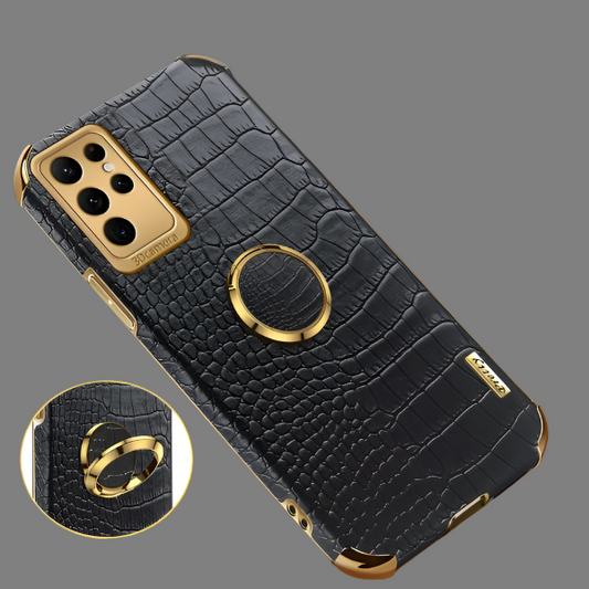 BLACK Zroteve Luxury Crocodile Leather Phone Cover -  iPhone Cover