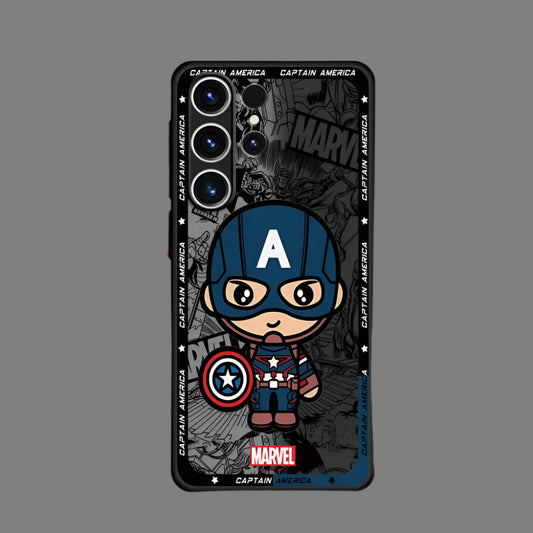 Cartoon Marvel Protective Case - Captain America - Samsung Galaxy Cover