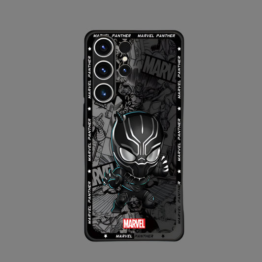 Cartoon Marvel Protective Phone Case - Black Panther - Samsung Galaxy Cover